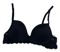 UnderWired Semi Coverage Padded Bra - Black