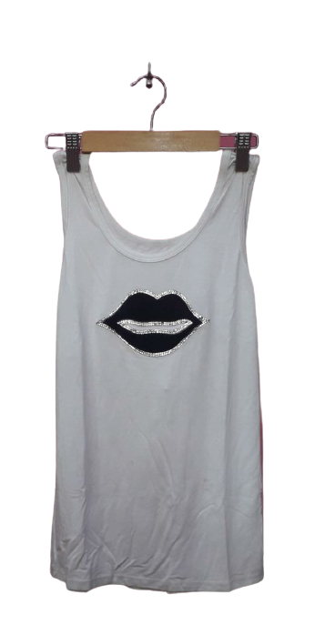 Fancy Womens Tank Top Slip - White