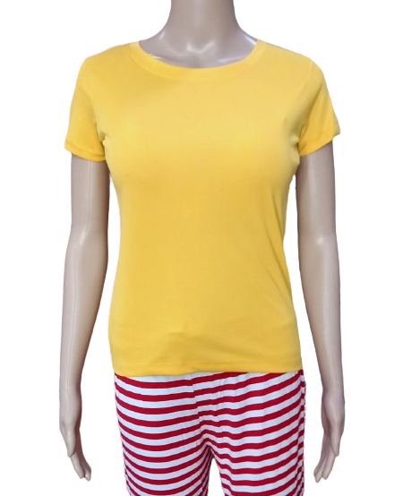 Womens Crew Neck Tee - Yellow