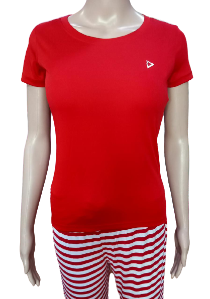 Womens Crew Neck Tee - Red