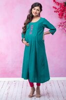 Maybell Feeding Kurti (Dark Green)