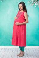 Young Mother Maternity & Nursing Bell Floral Printed Kurta Young Mother Maternity & Nursing Bell Floral Printed Kurta