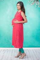Young Mother Maternity & Nursing Bell Floral Printed Kurta Young Mother Maternity & Nursing Bell Floral Printed Kurta