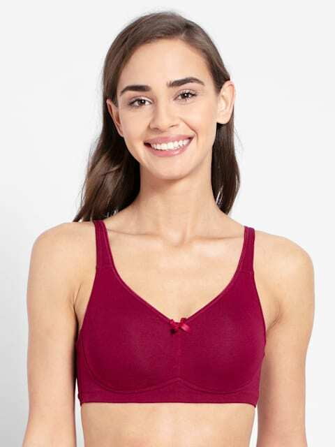 Jockey Women's Wirefree Non Padded Super Combed Cotton Elastane Stretch Full Coverage Everyday Bra (FE41)