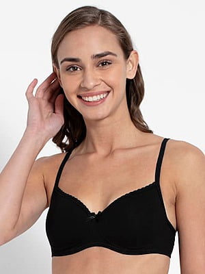 JOCKEY Black Non wired Full coverage T-shirt Bra