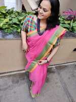 Blushing Pink Saree - Katwal Cotton - Hand Crafted
