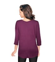 Enamor E037 3/4 Sleeve With Crew Neck (Wine)