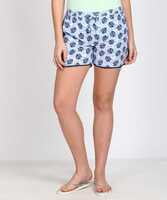 Fruit Of The Loom Printed Shorts (White With Blue)