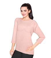 Enamor E037 3/4 Sleeve With Crew Neck (Peach)